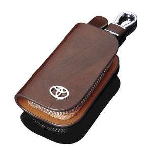 Key Fob Keychain Brown Wallet Style Key Holder For Toyota